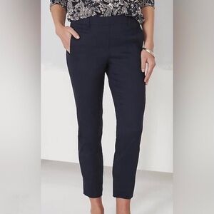 J. Jill Modern Linen-Stretch Slit-Hem Pants